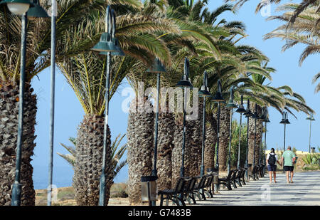 Stock photo of promenade at Praia da Luz, Portugal. Stock Photo