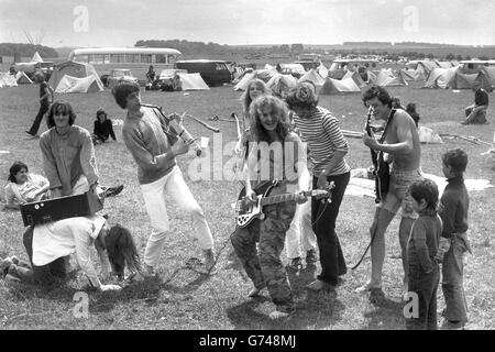 Midsummer Celebrations - Stonehenge, Wiltshire Stock Photo