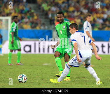 Soccer - FIFA World Cup 2014 - Group F - Nigeria v Bosnia and Herzegovina - Arena Pantanal Stock Photo