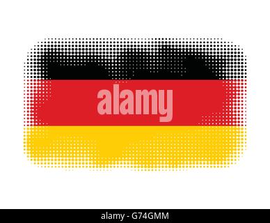 Germany flag symbol halftone vector background illustration Stock Vector