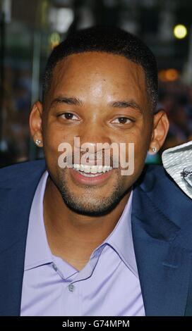 Star of the film Will Smith arrives for the UK premiere of I, Robot at the Odeon Leicester Square in central London. Stock Photo