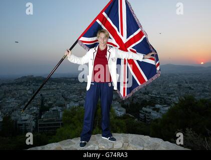 Kate Howey Flag flier Olympics Stock Photo