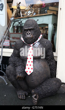 https://l450v.alamy.com/450v/g751kn/a-model-gorilla-wearing-a-polka-dot-tie-the-colours-of-the-king-of-g751kn.jpg