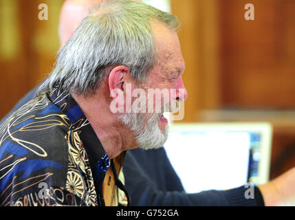 Terry Gilliam seen on the first day of rehearsals in London, for their new show Monty Python Live (mostly) which is on at the O2 Arena in London on July 1-5, 15, 16, 18-20. Stock Photo