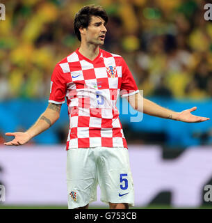 Soccer - FIFA World Cup 2014 - Group A - Brazil v Croatia - Arena Corinthians. Croatia's Vedran Corluka Stock Photo