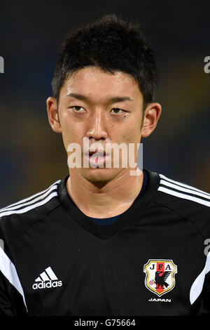 Soccer - FIFA World Cup 2014 - Group C - Japan v Greece - Estadio das Dunas. Japan goalkeeper Shuichi Gonda Stock Photo