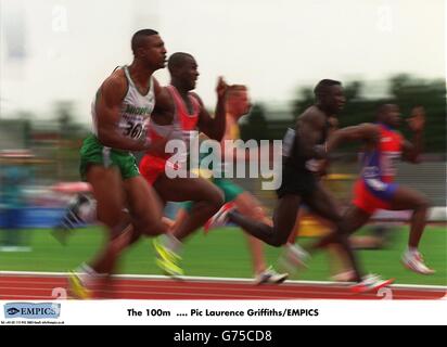 Athletics - Commonwealth Games - Canada - 1994. The 100m Stock Photo