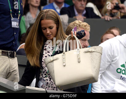 Tennis - 2014 Wimbledon Championships - Day Eight - The All England Lawn Tennis and Croquet Club. Kim Sears in the players box Stock Photo