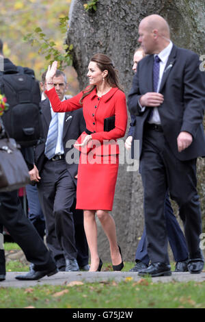 Kate Middleton, the Duchess of Cambrige, seen during day eight of the official royal tour of Australia and New Zealand. Stock Photo