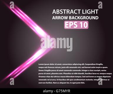 Abstract background with light arrow. Pink elements Stock Vector