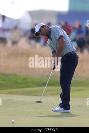 Italy's Francesco Molinari during day two of the 2014 Open Championship at Royal Liverpool Golf Club, Hoylake. Stock Photo