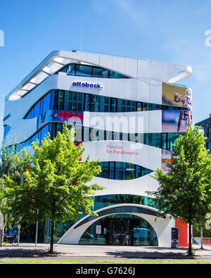 Modern architecture of the Otto Bock building, Berlin, Germany Stock ...