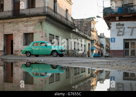 A classic street scene in Havana, Cuba Stock Photo