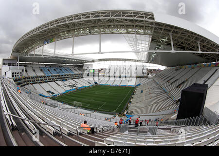 Soccer - FIFA World Cup 2014 - Semi Final - Netherlands v Argentina - Arena de Sao Paulo. A general view of the Arena de Sao Paulo, before the FIFA World Cup 2014 semi-final between Netherlands and Argentina Stock Photo