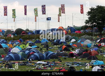 T in The Park 2014 - Aftermath Stock Photo