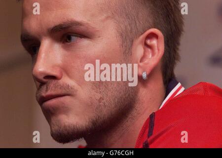 David Beckham at Kit Launch Stock Photo