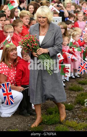 Royal summer visit to Wales Stock Photo