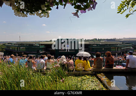 Tennis - 2014 Wimbledon Championships - Day Twelve - The All England Lawn Tennis and Croquet Club Stock Photo