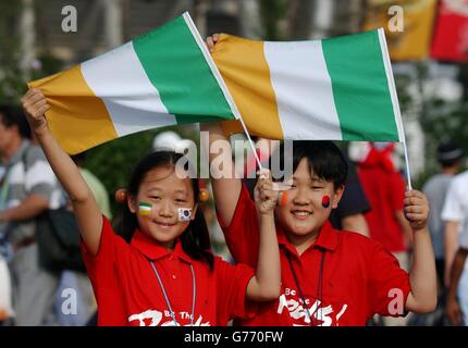Ireland v Spain Korean Fans Stock Photo
