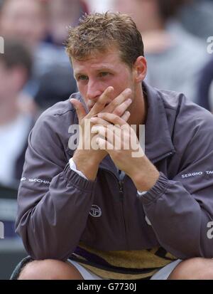 Nalbandian at Wimbledon 2002 Stock Photo