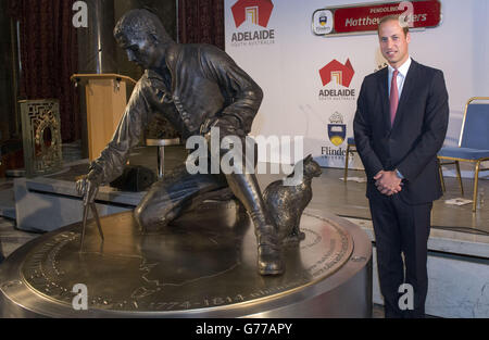 Captain Matthew Flinders statue unveiling Stock Photo