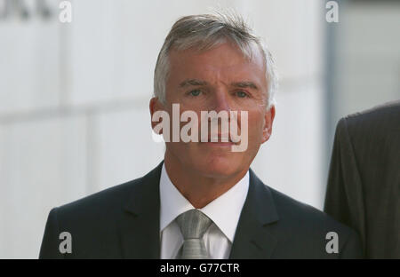 Former junior minister and Fianna Fail TD Ivor Callely arrives at Circuit Criminal Court, Criminal Courts of Justice, Dublin, for a sentencing hearing for making false claims for mobile phone expenses between 2007 and 2009. Stock Photo