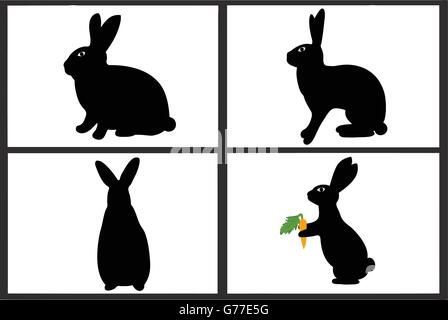 Easter rabbit isolated on white Stock Vector