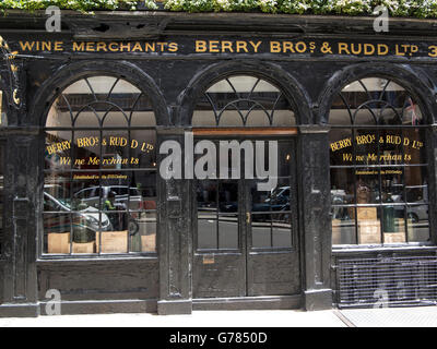 Berry Brothers & Rudd wine merchant Stock Photo