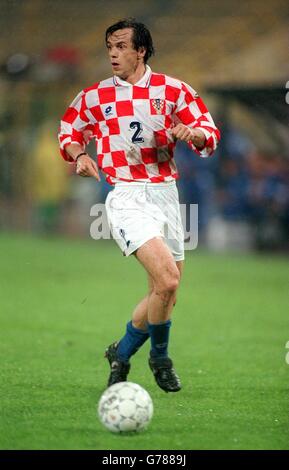 International Soccer. Bosnia Hercegovina v Croatia. Nikola Jurcevic, Croatia Stock Photo