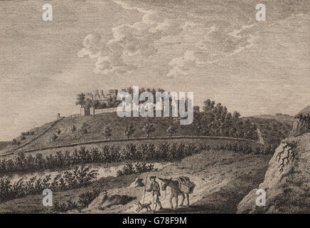 HULNE PRIORY. 'Hulne Abbey, Northumberland'. Plate 1. GROSE, old print 1776 Stock Photo