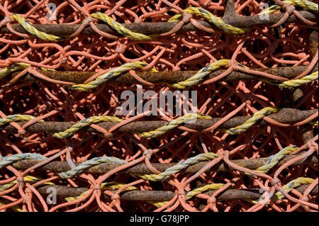 Stacked crab pots Stock Photo