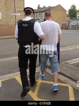 StubHub arrests in Peckham Stock Photo