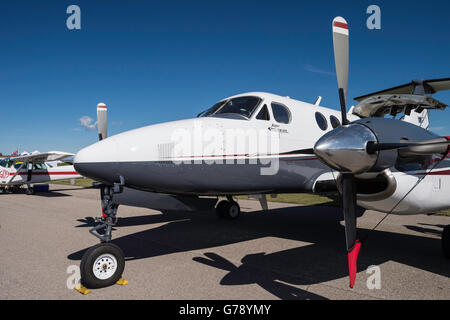 Beechcraft Super King Air 200, Wings over Springbank, Springbank Airshow, Alberta, Canada Stock Photo