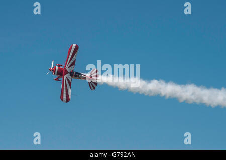 Pitts Special S-2B, Redline Aerobatics, Wings over Springbank, Springbank Airshow, Alberta, Canada Stock Photo