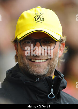 Soccer - Pre Season Friendly - Liverpool v Borussia Dortmund - Anfield. Borussia Dortmund's Head Coach Jurgen Klopp before the game against Liverpool. Stock Photo