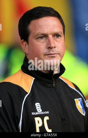 Soccer - Capital One Cup - First Round - Sheffield United v Mansfield Town - Bramall Lane. Mansfield Town's manager Paul Cox Stock Photo