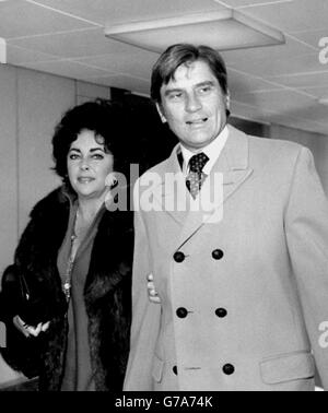 Elizabeth Taylor and husband John Warner Stock Photo