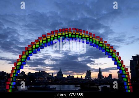 Super AMOLED Midnight Rainbow Stock Photo