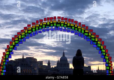 Super AMOLED Midnight Rainbow Stock Photo