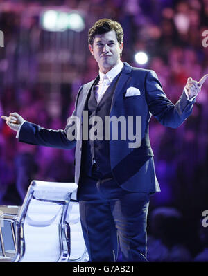 Got To Dance - live show. Judge Adam Garcia during a live show of Sky 1's Got To Dance TV programme, at Earl's Court in London. Stock Photo