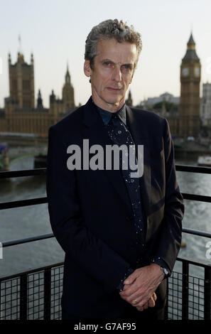 Dr Who star Peter Capaldi during a photocall to launch the new Dr Who series at the Marriott County Hall, London. Stock Photo
