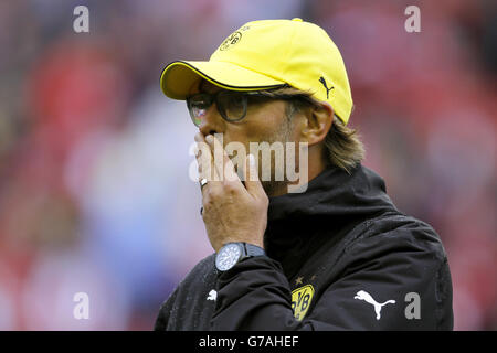 Soccer - Pre Season Friendly - Liverpool v Borussia Dortmund - Anfield. Borussia Dortmund manager Jurgen Klopp during the warm up Stock Photo