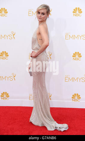 66th Primetime Emmy Awards - Arrivals - Los Angeles. Taylor Schilling arriving at the EMMY Awards 2014 at the Nokia Theatre in Los Angeles, USA. Stock Photo