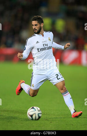 Soccer - 2014 UEFA Super Cup - Sevilla v Real Madrid - Cardiff City Stadium. Real Madrid's Isco in action Stock Photo