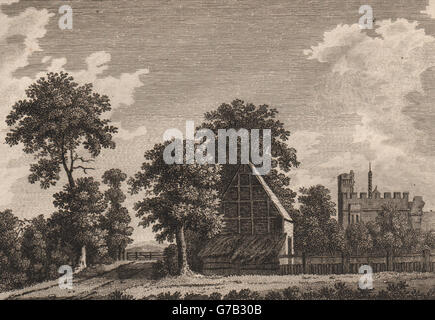 THE RYE HOUSE, Hoddesdon, Hertfordshire. Plate 2. GROSE, antique print 1776 Stock Photo