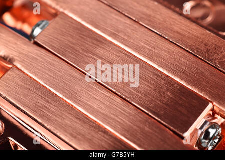 PC CPU cooler with copper heat pipes Stock Photo