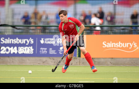 Sport - Sainsbury's 2014 School Games - Day Three - Manchester. Action from Ulster Boys and Wales Boys in the Hockey at the Sainsbury's 2014 School Games, Armitage Site, Manchester. Stock Photo