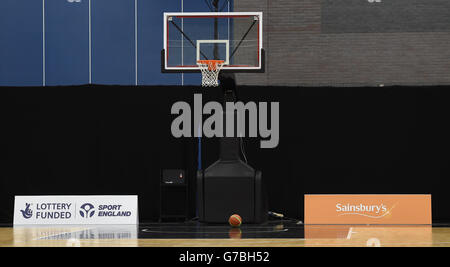 Sport - Sainsbury's 2014 School Games - Day Three - Manchester. A general view of the Wheelchair Basketball Court, during the Sainsbury's 2014 School Games at the Manchester Regional Arena, Manchester. Stock Photo