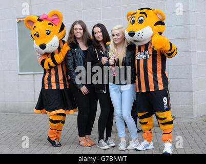 Hull City mascots Amber and Roary during the Sky Bet Championship match ...