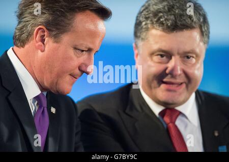 Ukrainian President Petro Poroshenko during Victory Day celebrations in ...